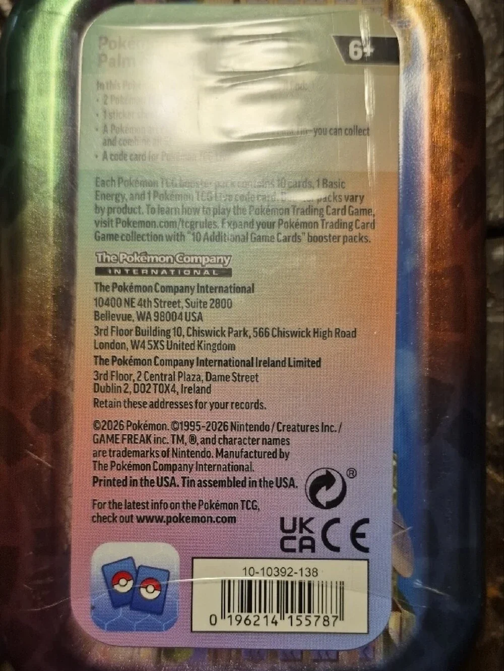 Pokemon Emboar Lumiose City Trading Card Tin